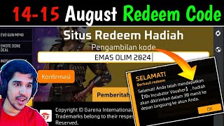 FREE FIRE REDEEM CODE 15 AUGUST 2024  HOW TO USE REDEEM CODE IN FREE FIRE  HOW TO REDEEM AUG TODAY [upl. by Lyssa]