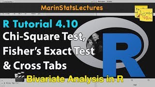 ChiSquare Test Fisher’s Exact Test amp Cross Tabulations in R  R Tutorial 410 MarinStatsLectures [upl. by Noevart909]