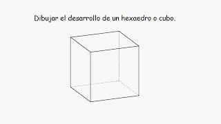 Cómo dibujar el desarrollo del hexaedro o cubo Tutorial muy fácil paso a paso [upl. by Derdle]