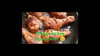 Crispy fried chicken legs 🍗🍗 satisfyingsounds shortsyoutube shortsvideo shortsviral shorts [upl. by Neibaf]