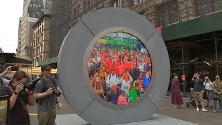 New art installation connects New York City to Dublin Ireland [upl. by Anaib]