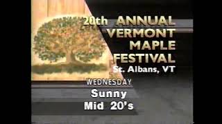 Vermont Maple Festival forecast on The Weather Channel  1987 [upl. by Aleemaj]