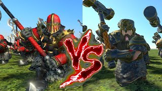 Infernal GuardGreat Weapons VS Hammerers Total War Warhammer 3 [upl. by Saibot]