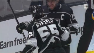 Quinton Byfield gets multiple whacks in front and jambs it home for a powerplay goal [upl. by Januisz]