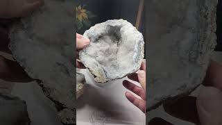 Mexican geode 2 reveal crystals agates quartzcrystal [upl. by Batruk88]