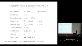 ​Univalent Foundations and the Equivalence Principle by Benedikt Ahrens INRIA Nantes France [upl. by Idnic]