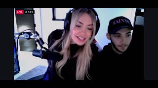 Corinna Kopf live with Adin Ross and Corinna lets Adin invite a girl over [upl. by Nyasuh883]