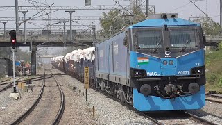 Powerful Locomotive WAG 12 Continuously Honking with fully loaded Freight  Indian Railways [upl. by Yattirb]