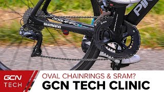 Can You Use Oval Chainrings With SRAM eTap  GCN Tech Clinic [upl. by Acirahs]