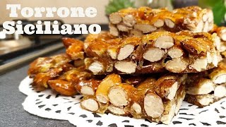 TORRONE SICILIANO  CROCCANTE TRADIZIONE  CON SOLO 3 INGREDIENTI 😍 [upl. by Gnourt68]