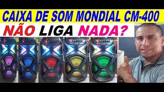 CAIXA DE SOM MONDIAL CM400 DEFEITO NÃO LIGA NADA consertasereno mondial caixadesom [upl. by Nylad420]