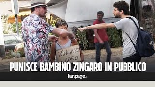 Punisce un bambino zingaro in pubblico le reazioni dei passanti Esperimento sociale [upl. by Base]