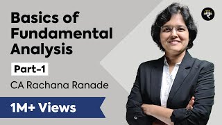 Fundamental Analysis Lecture 1 P1 by CA Rachana Phadke Ranade [upl. by Anom620]