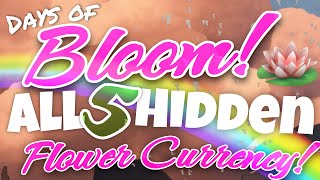 All 5 Hidden Flower Event Currency  Days of Bloom Sky Children of the Light nastymold [upl. by Sirromed]