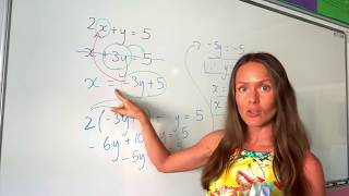 The Maths Prof Solve Simultaneous Equations by substitution [upl. by Ob]