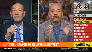 Pardon the Interruption  quotBraves vs Padres Who wins MLB playoff series gamesquot  Michael Wilbon [upl. by Jahdai]