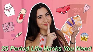 25 Period Life Hacks Every Girl NEEDS to Know will change your life  Just Sharon [upl. by Anais]