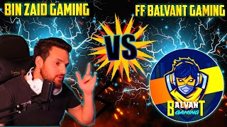 Bin Zaid Gaming VS FF Balvant Gaming 😈 Who Will Win 😂 Must Watch  Shorts Short freefire [upl. by Rosette]