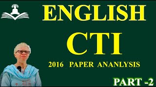 𝐌𝐚𝐬𝐭𝐞𝐫 𝐭𝐡𝐞 𝐚𝐫𝐭 𝐨𝐟 𝐄𝐧𝐠𝐥𝐢𝐬𝐡 𝐏𝐚𝐩𝐞𝐫 𝐀𝐧𝐚𝐥𝐲𝐬𝐢𝐬  𝐂𝐓𝐈  𝟐𝟎𝟏𝟔  𝐏𝐚𝐫𝐭 2 [upl. by Mohandis]