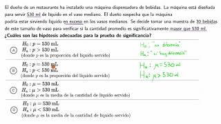 Ejemplos de hipótesis nula y alternativa  Khan Academy en Español [upl. by Kwan432]