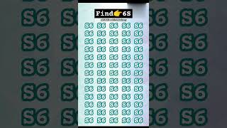 Find 6S its very hardNormal Man cant Solve This Puzzle shorts iqtest sec gkquize eyetestiq [upl. by Nioe197]