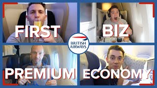 Reviewing Four Classes On The Same British Airways Flight  First Business Premium amp Economy [upl. by Eldredge]