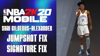 Shai GilgeousAlexander Jumpshot Fix NBA2K20 MOBILE [upl. by Clabo]