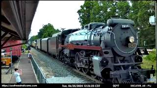 The Empress 2816 Steam Locomotive Final Spike Anniversary 2024 at Decatur AR  20240625 [upl. by Notsgnal15]