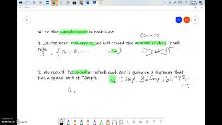 Discrete amp Continuous Sample Spaces [upl. by Harwell]