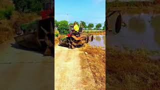 Paddy field plowing machine Good tools and machinery make work easy [upl. by Aryahay476]