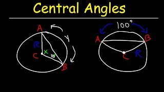 Central Angles Circle Arcs Angle Measurement Major Arcs vs Minor Arcs Chords  Geometry [upl. by Oigile727]