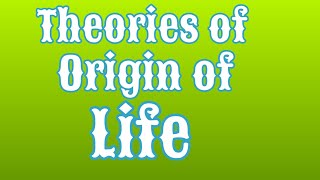 Théories of origin of Life l XII Biology l Origin and Evolution of life [upl. by Felipe]