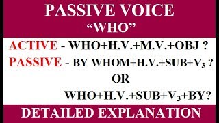 PASSIVE VOICE  WHO  quotWHquot WORDS BANKSSCSI [upl. by Salsbury752]