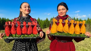 Разноцветные Куриные Ножки с Хрустящей Корочкой Рецепт Шаурмы на Мангале [upl. by Eph]