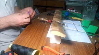 Como hacer fabricar micro avion electrico vuelo libre con poliestireno extruido y palillos de madera [upl. by Anivahs]