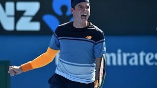 Milos Raonic v Tommy Robredo highlights 2R  Australian Open 2016 [upl. by Aneerb]