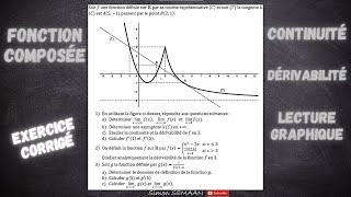 Fonction composée continuité et dérivabilité  Exercice Corrigé [upl. by Mackoff]