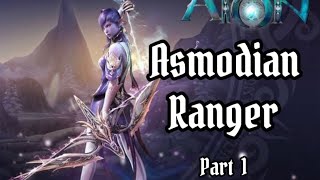 AION 84 Asmodian Ranger Lv 1  Lv 85 Gameplay walkthrough Part 1 아이온 궁성 [upl. by Otanutrof]