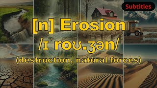 n Erosion meaning destruction natural forces with 5 examples [upl. by Perceval]