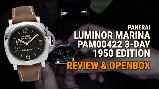 Panerai Luminor Marina 1950 PAM00422 3Day Reserve Review amp Unboxing [upl. by Dede355]