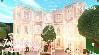 ROBLOX  Bloxburg CityTown Series Part 12 Aesthetic Family Townhouses Speedbuild amp Tour  cxlixia [upl. by Navets]