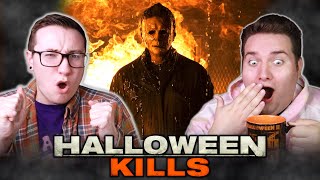 HALLOWEEN KILLS 2021 REACTION MICHAEL GETS MESSY MOVIE COMMENTARY [upl. by Hally]