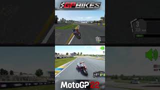 GP BIKES VS MotoGP 22  Graphics Sound And Physics Comparison shorts motogp motogp22 GPBIKES [upl. by Aldus]