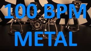 100 BPM  Double Kick METAL  44 Drum Track  Metronome  Drum Beat [upl. by Nahtaj645]