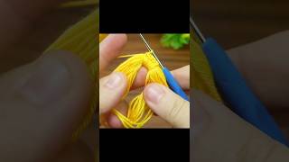 amazing trick  easy and beautiful crochet key chain making idea with woolen youtubeshorts diy [upl. by Crissie567]