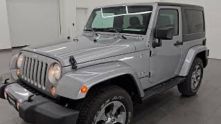 2016 JEEP WRANGLER SAHARA 2 DOOR 6 SPEED STICK SHIFT BILLET SILVER 4K WALKAROUND 14459ZA [upl. by Serica56]