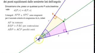 La bisettrice di un angolo come luogo geometrico [upl. by Malony]