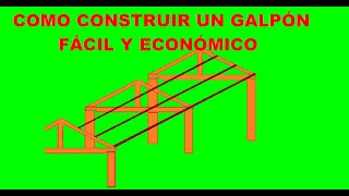 COMO CONSTRUIR UN GALPÓN fácil y económico [upl. by Gnus]