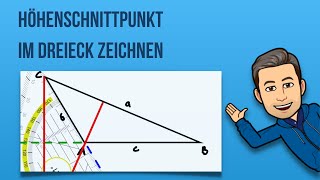 Höhenschnittpunkt im Dreieck zeichnen [upl. by Ecnarepmet586]