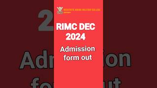 RIMC December 2024 Admission Form Out  Complete Application Process rimcdec2024 [upl. by Enidualc736]